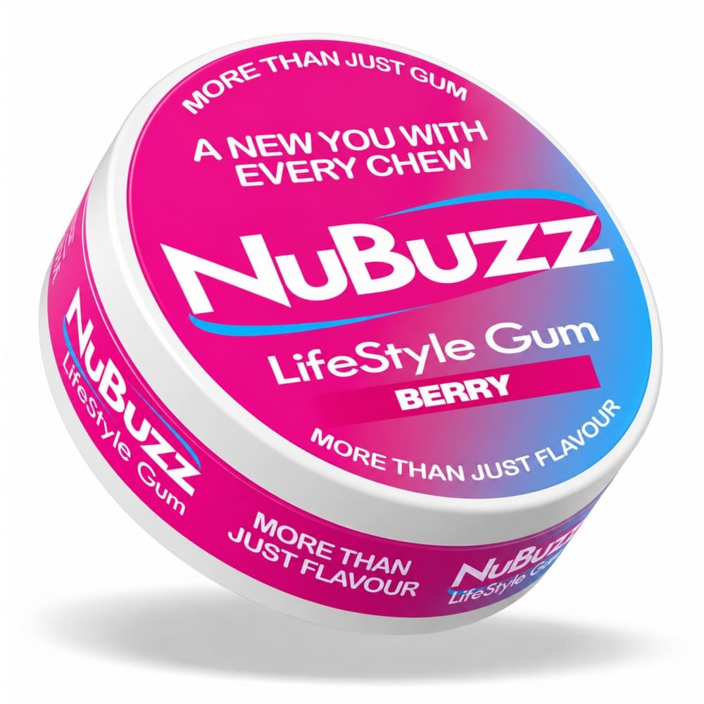 NUBUZZ Gut Boost Gum - Berry Flavour