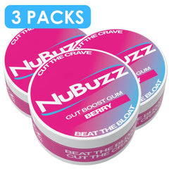 NuBuzz Gut Boost Gum - 3 packs deal + Free UK Delivery - Cut the Crave Beat the Bloat